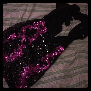 Purple sequins dress
